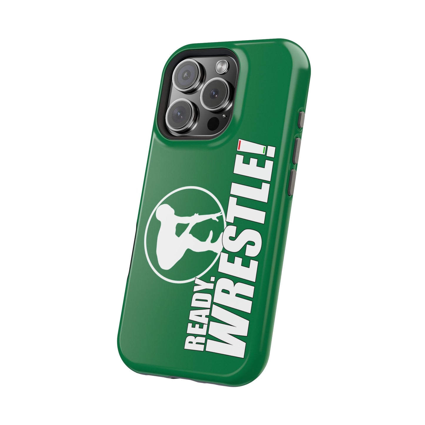 Ready. Wrestle! Green iPhone Magnetic Impact-Resistant Case