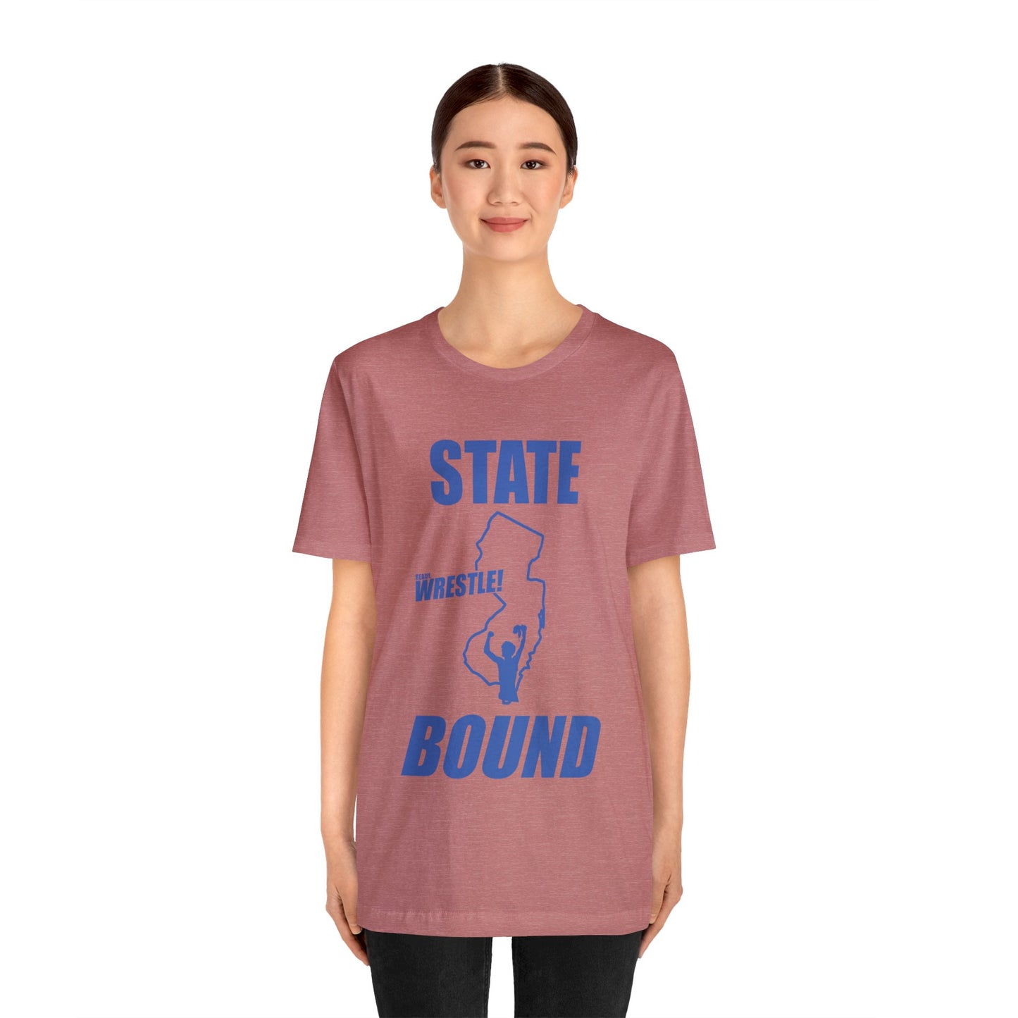 New Jersey State Bound, Blue print, Bella+Canvas 3001, Unisex Jersey Short Sleeve Tee