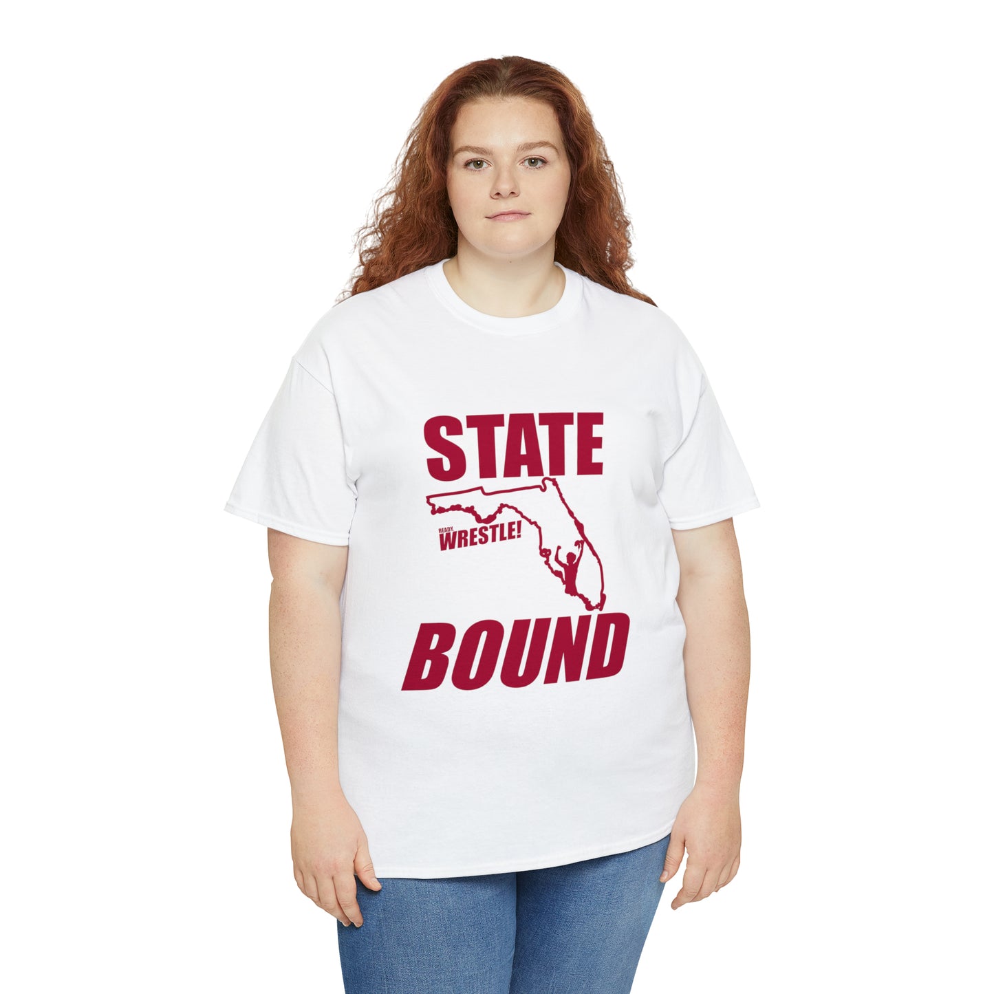 Florida State Bound, Red Logo, Unisex Heavy Cotton Tee