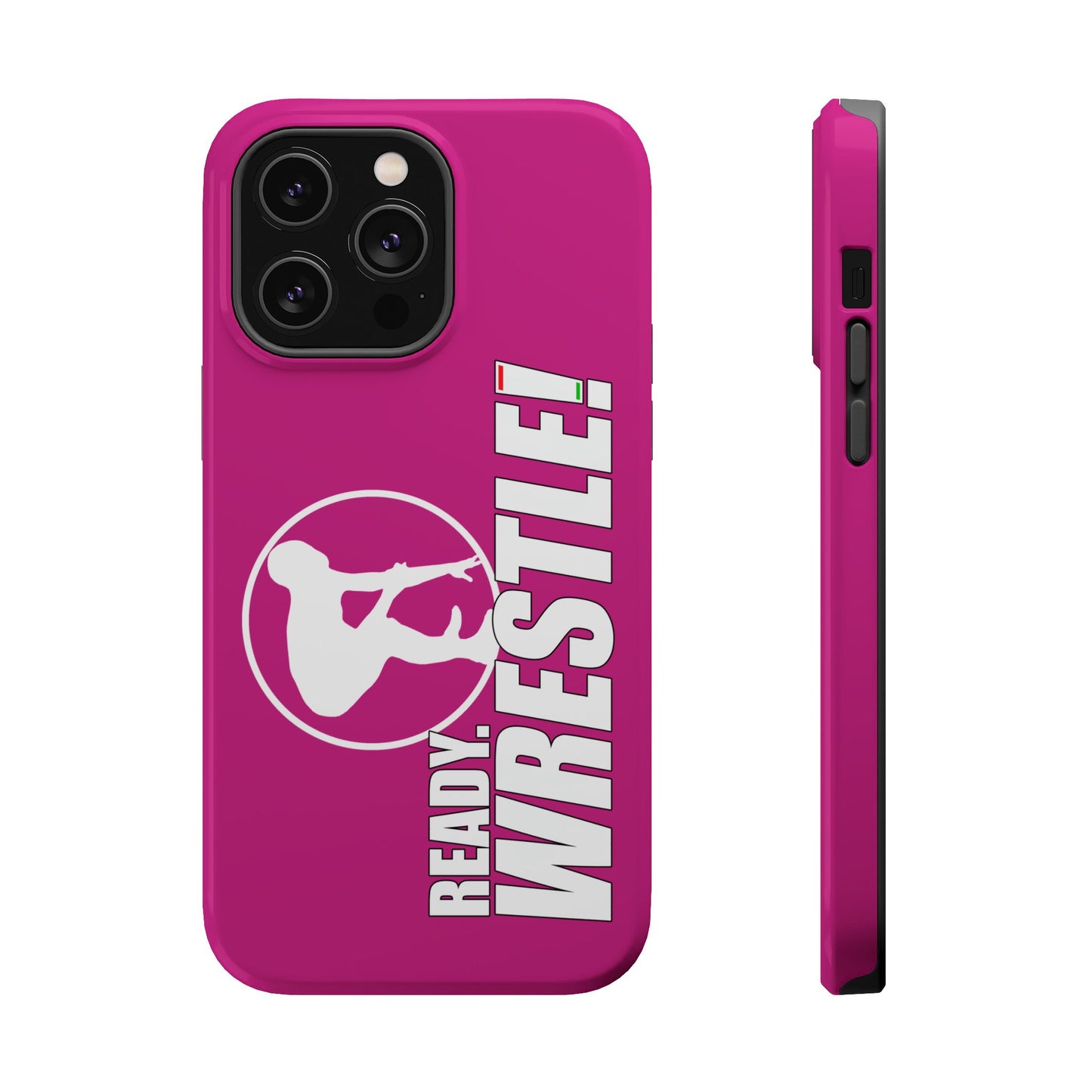 Ready. Wrestle! Pink iPhone Magnetic Impact-Resistant Case
