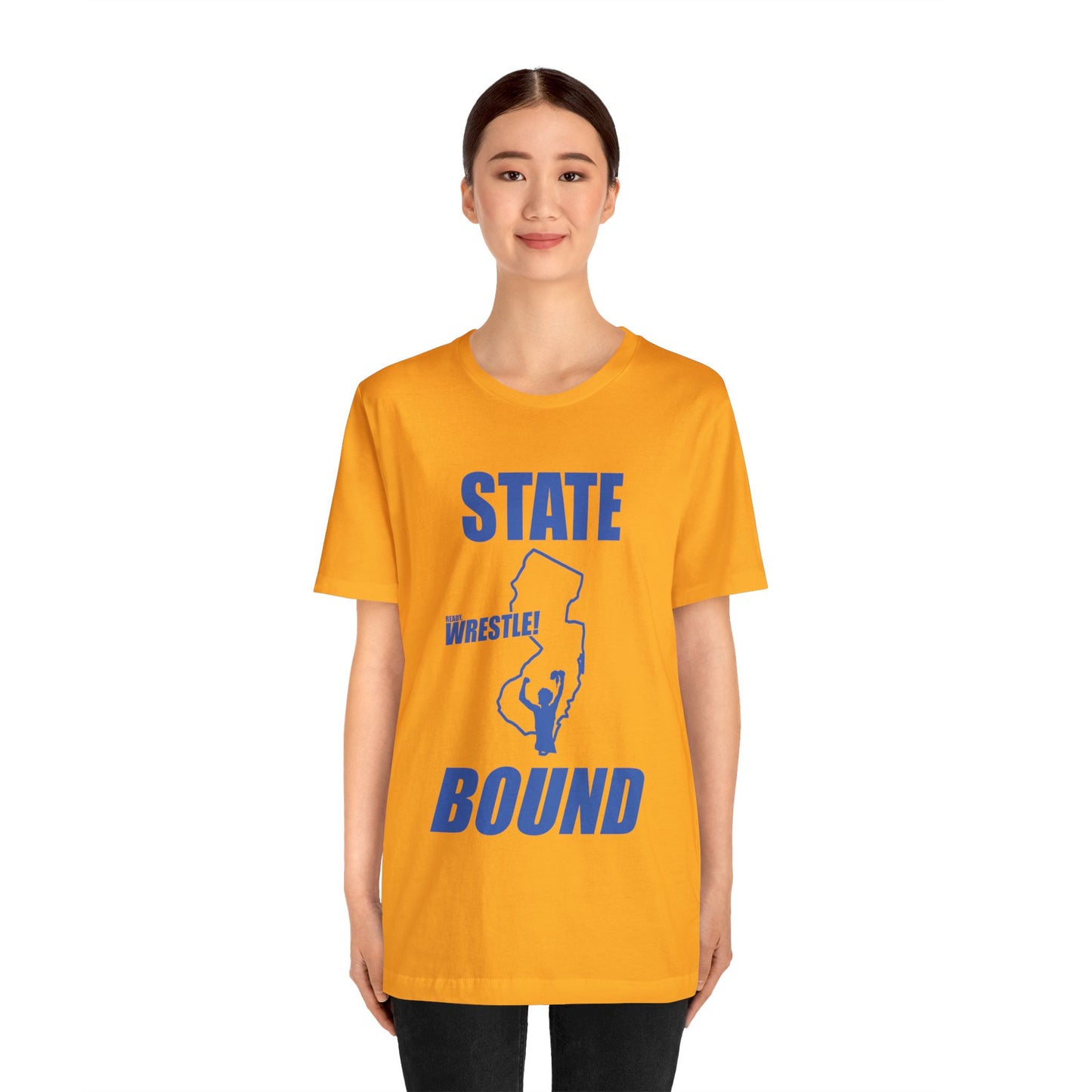 New Jersey State Bound, Blue print, Bella+Canvas 3001, Unisex Jersey Short Sleeve Tee