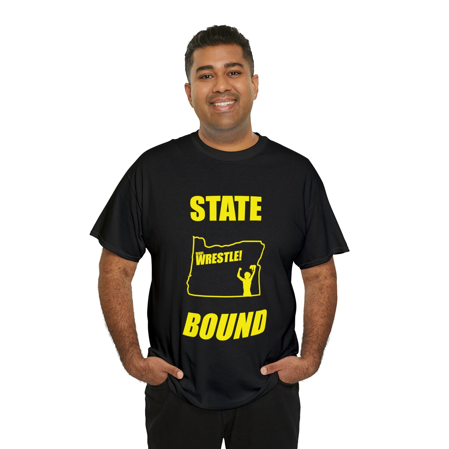 Oregon State Bound, Gold Logo, Unisex Heavy Cotton Tee