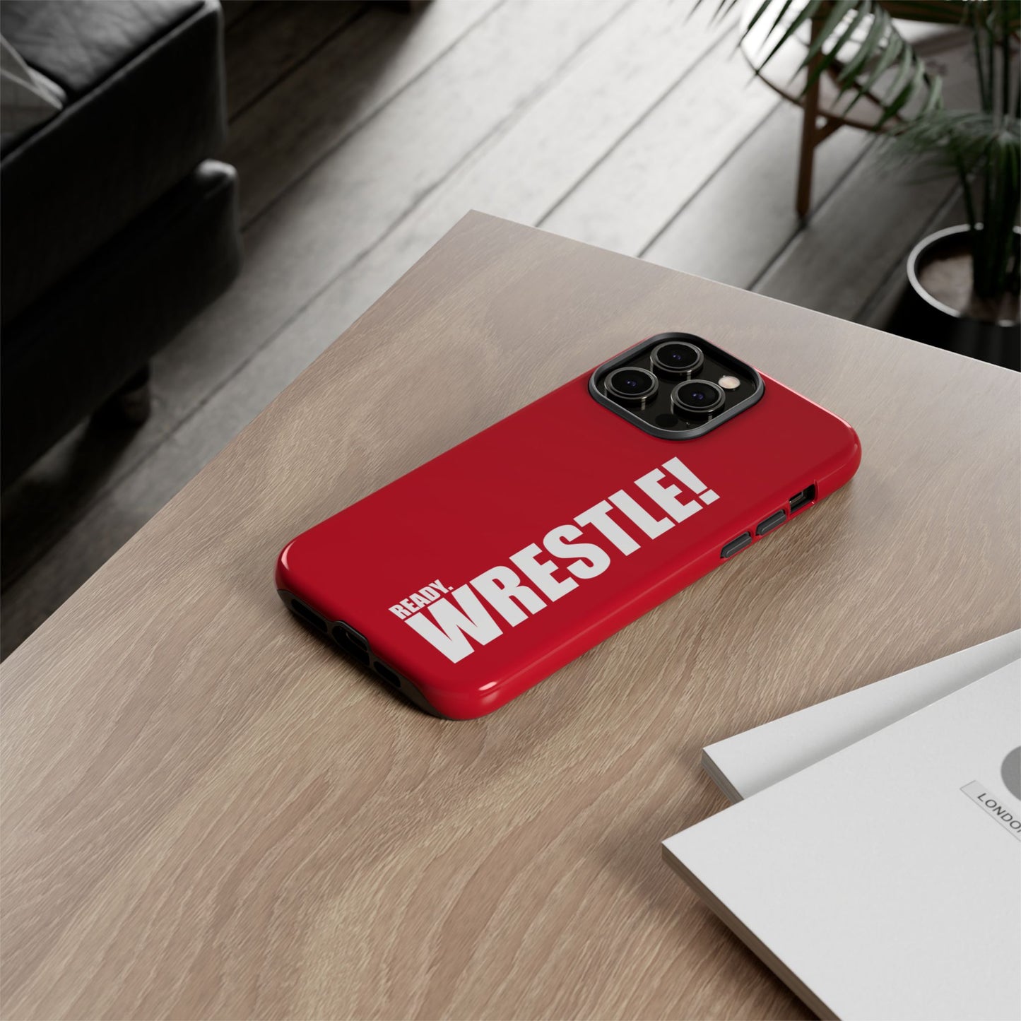 Ready. Wrestle Red Logo Tee