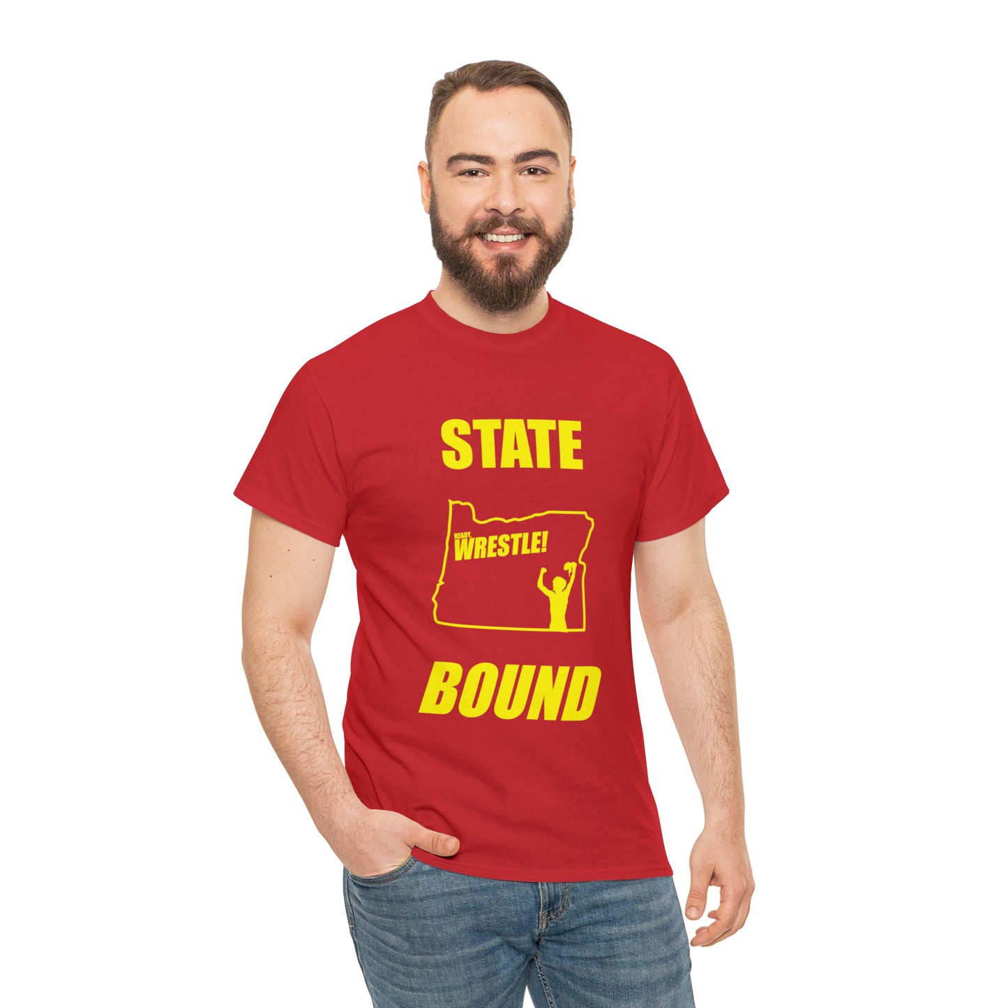 Oregon State Bound, Gold Logo, Unisex Heavy Cotton Tee