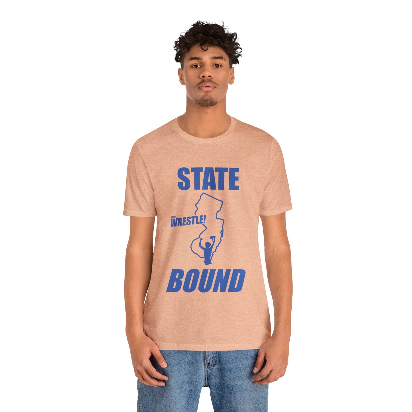 New Jersey State Bound, Blue print, Bella+Canvas 3001, Unisex Jersey Short Sleeve Tee