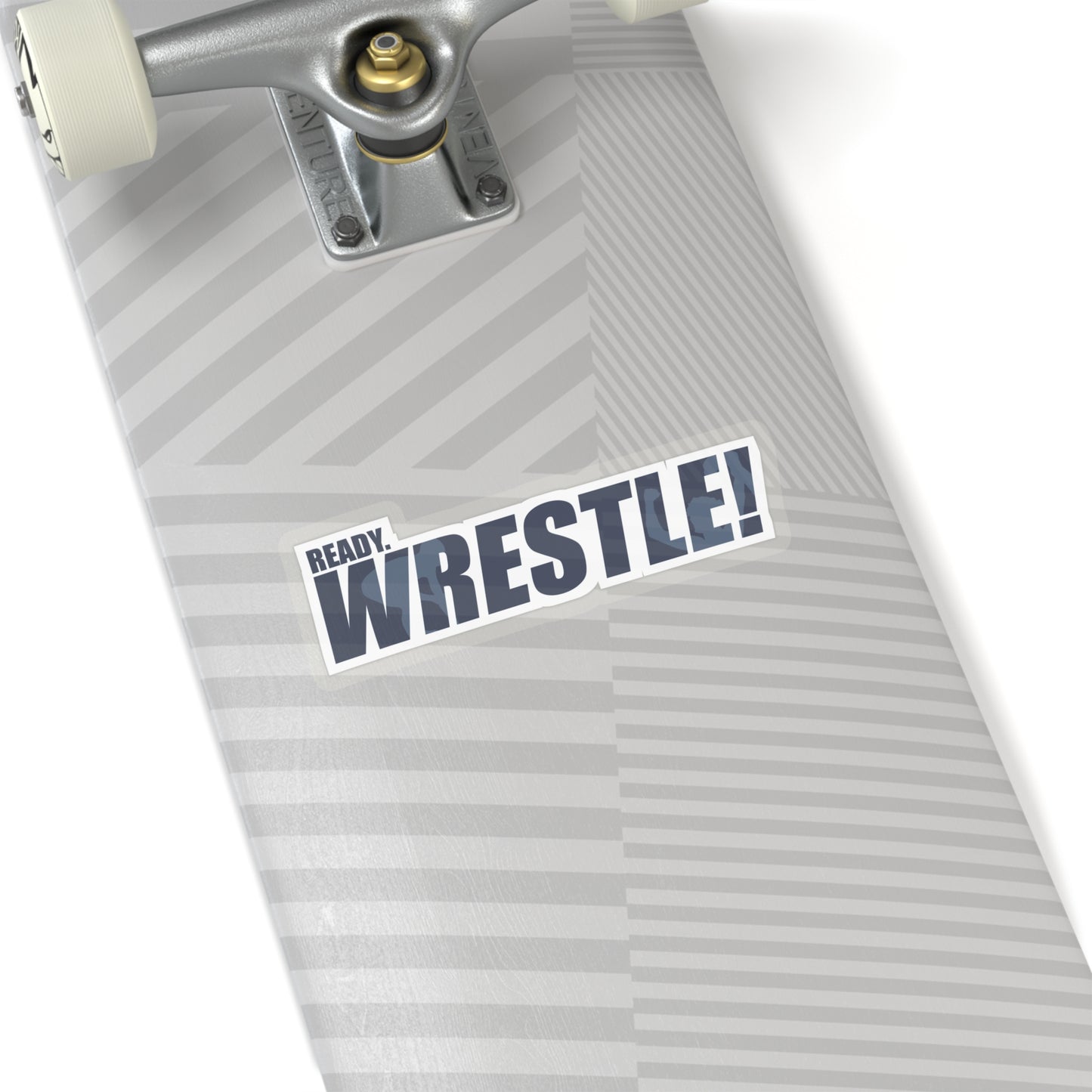 Ready. Wrestle! Blue/White Kiss-Cut Stickers