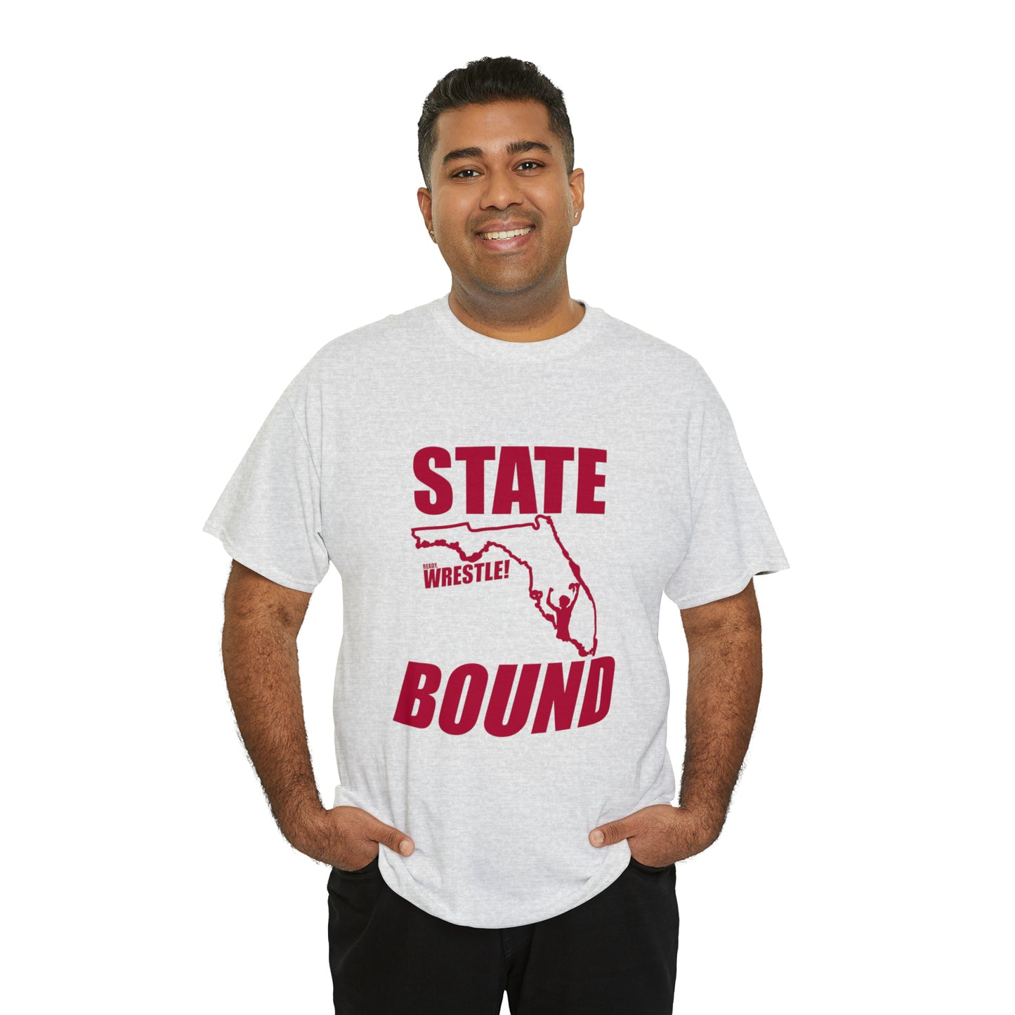 Florida State Bound, Red Logo, Unisex Heavy Cotton Tee