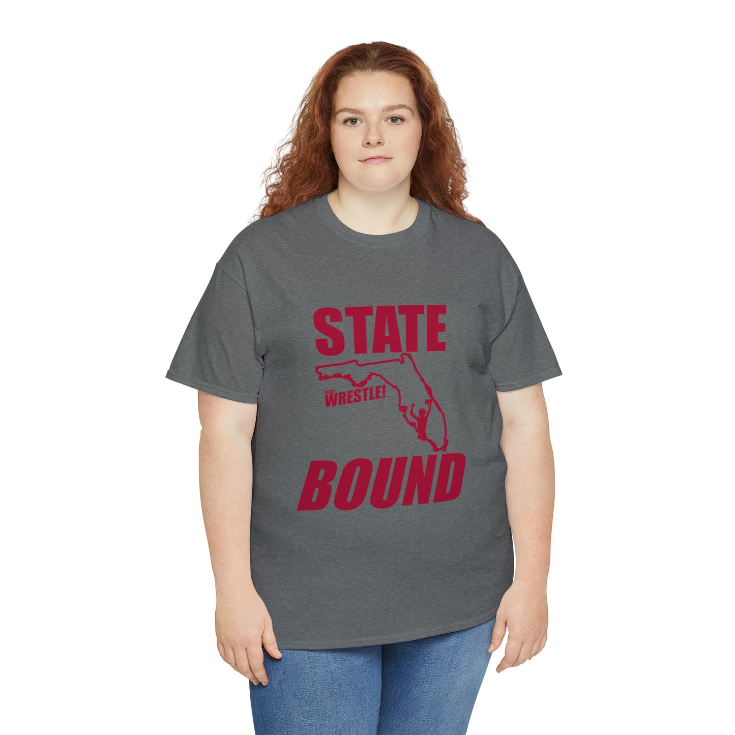 Florida State Bound, Red Logo, Unisex Heavy Cotton Tee