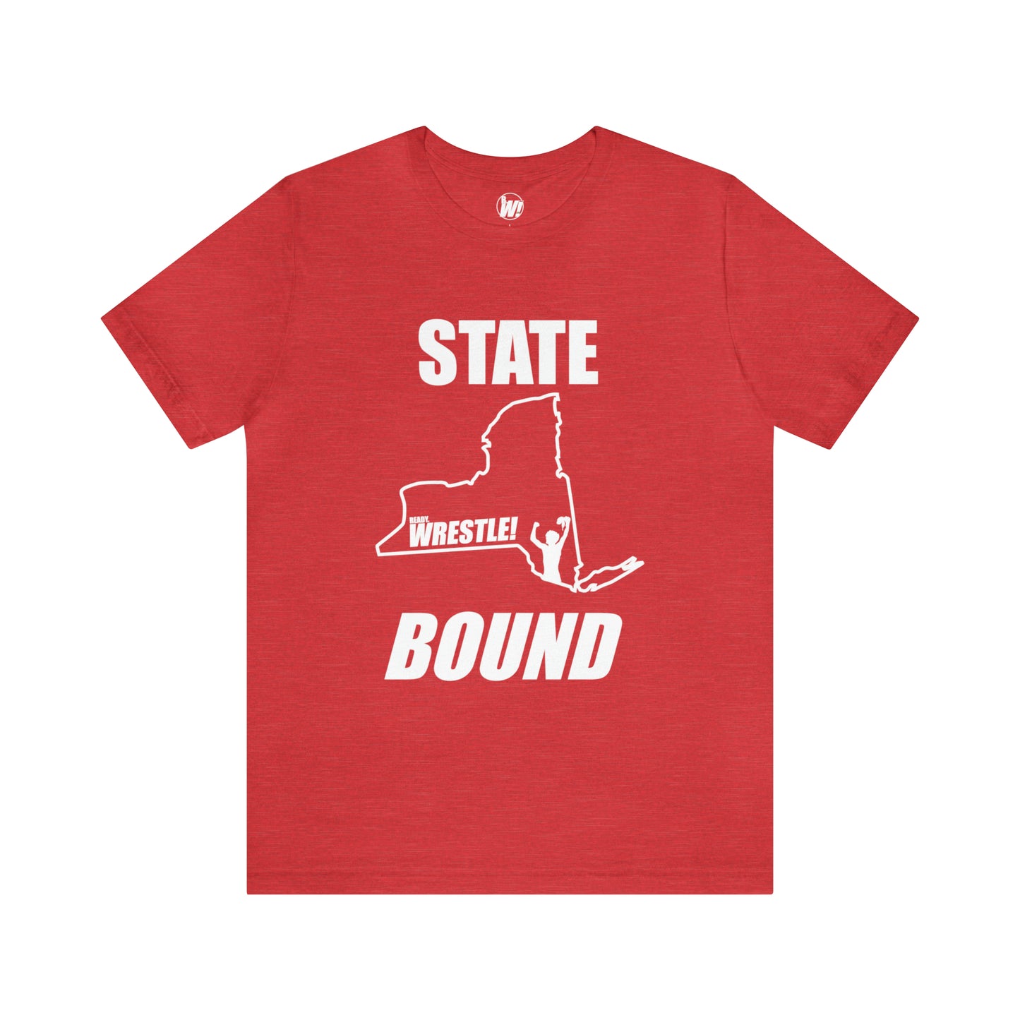 New York State Bound, Unisex Jersey Short Sleeve Tee, White Logo