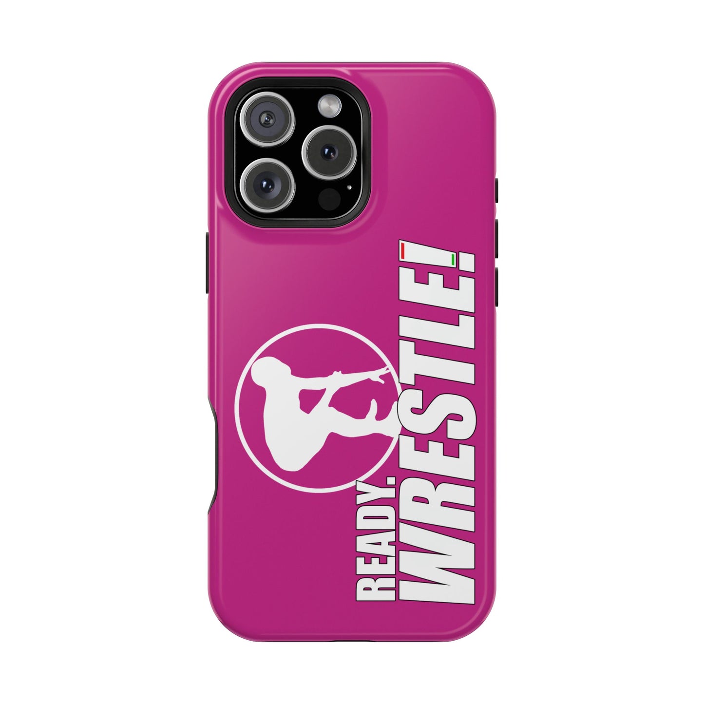 Ready. Wrestle! Pink iPhone Magnetic Impact-Resistant Case
