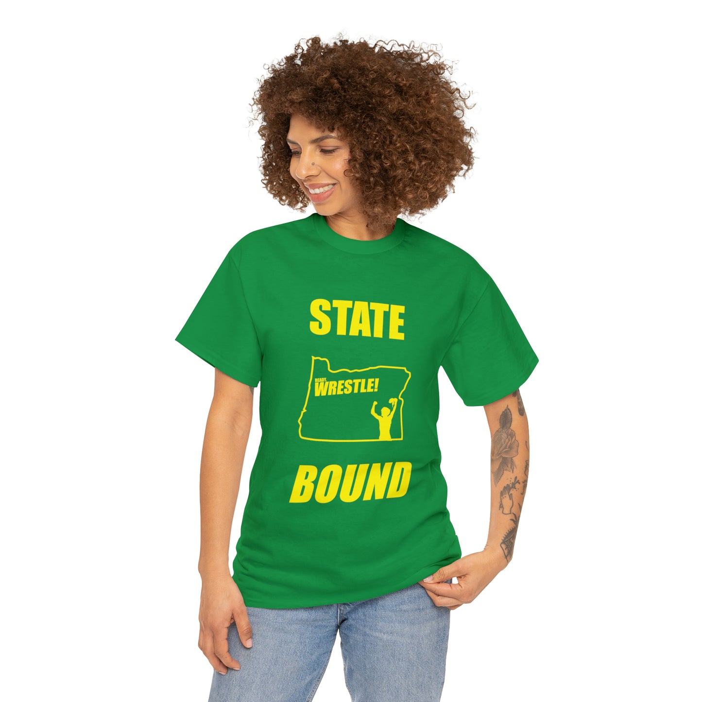 Oregon State Bound, Gold Logo, Unisex Heavy Cotton Tee