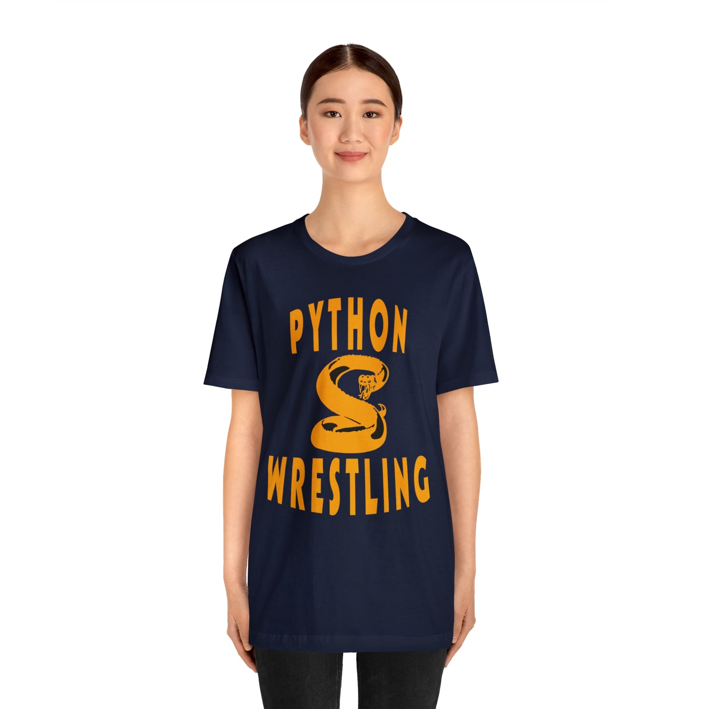 NEK Python Wrestling, Gold Logo, Unisex Jersey Short Sleeve Tee