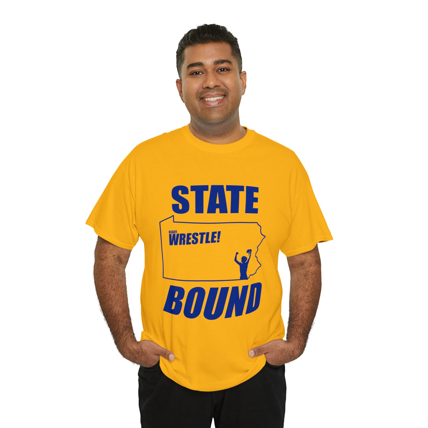 Pennsylvania State Bound, Royal Blue Logo, Unisex Heavy Cotton Tee