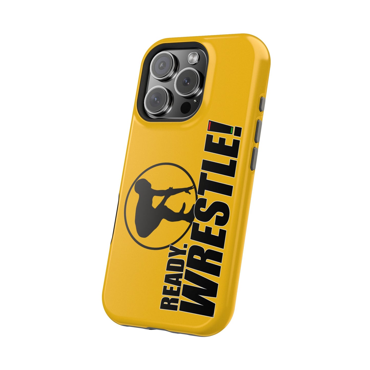 Ready. Wrestle! Yellow iPhone Magnetic Impact-Resistant Case