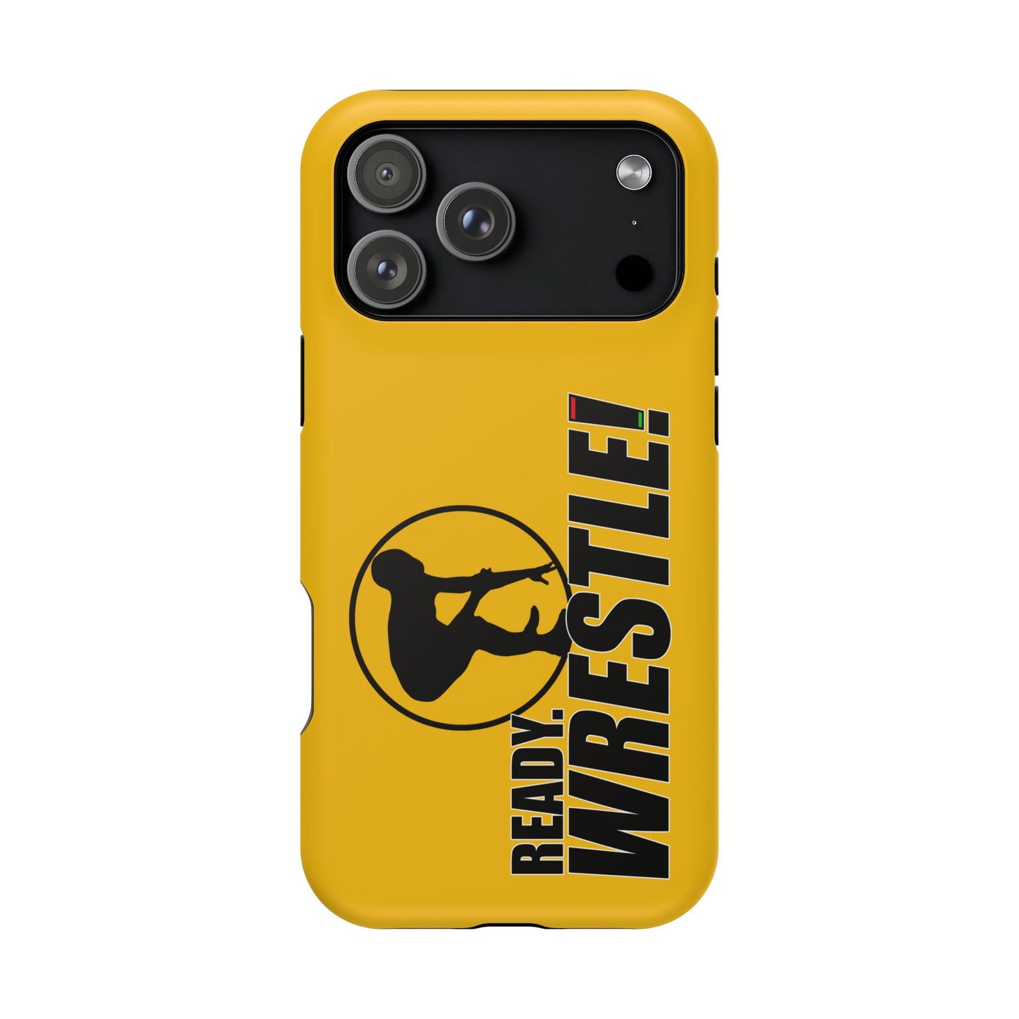Ready. Wrestle! Yellow iPhone Magnetic Impact-Resistant Case