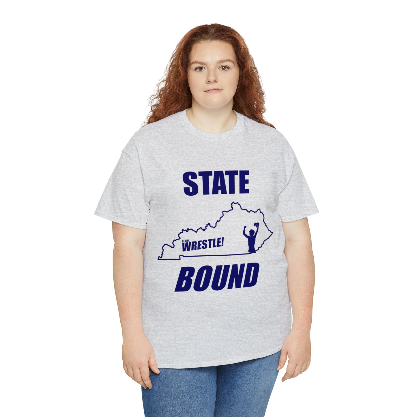 Kentucky State Bound, Royal Blue Logo, Unisex Heavy Cotton Tee