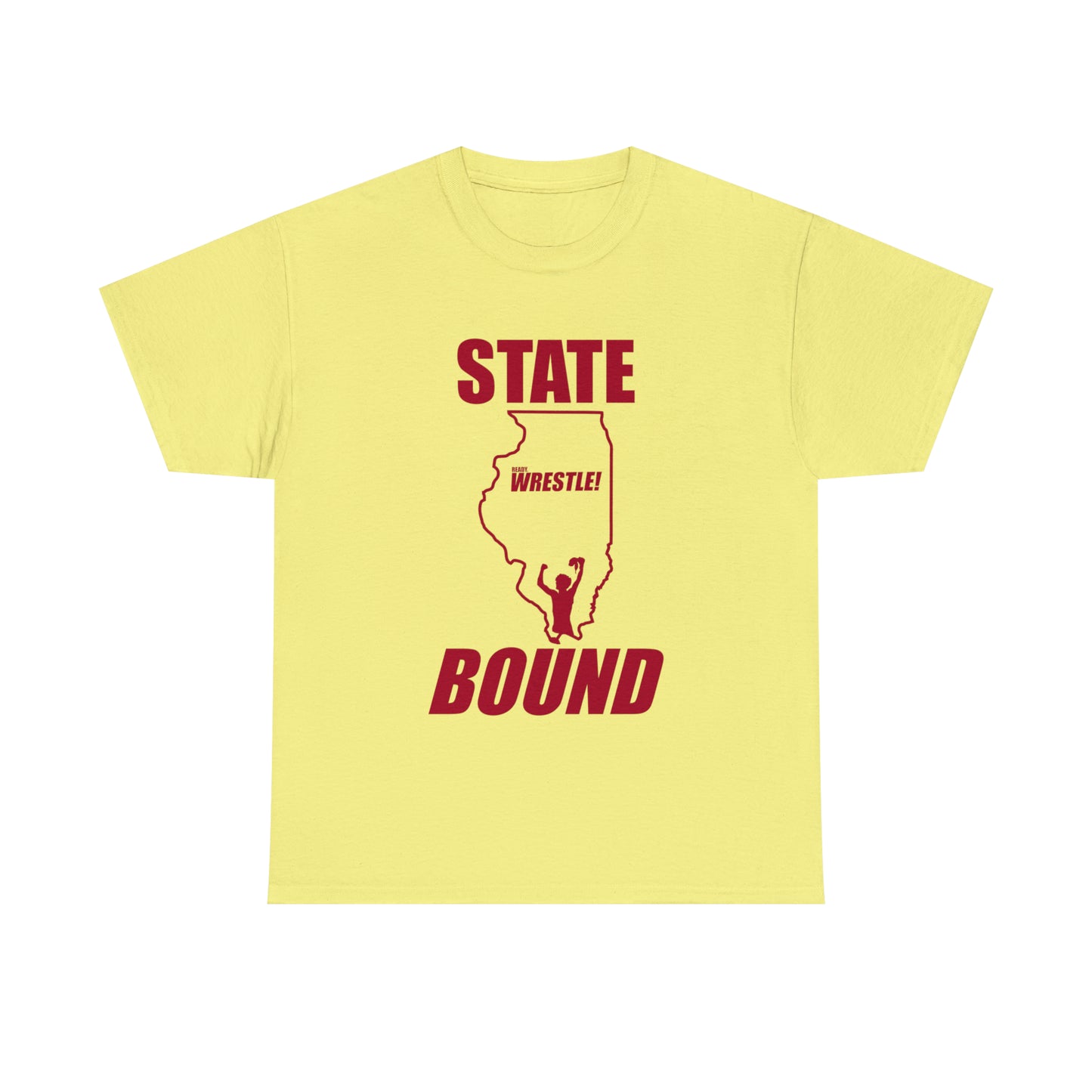 Illinois State Bound, Red Logo, Unisex Heavy Cotton Tee