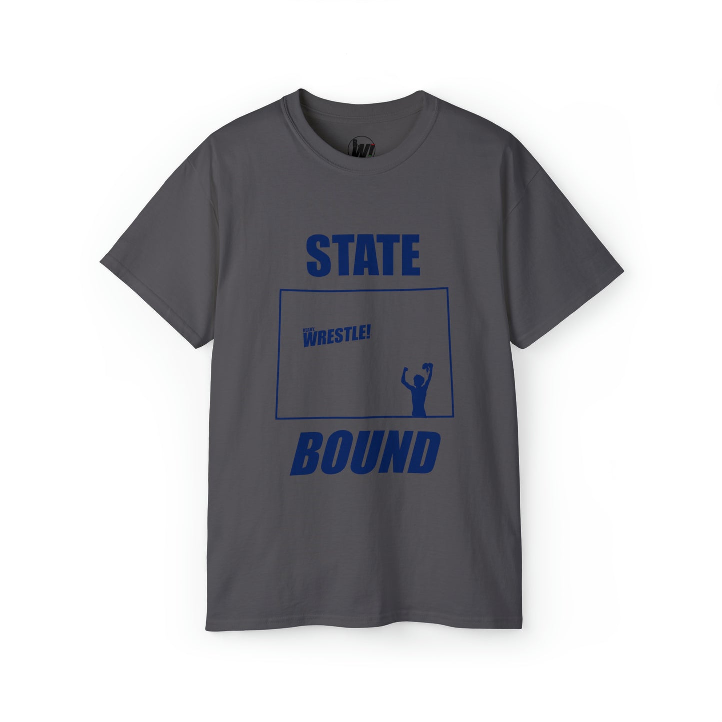 Coloroado State Bound, Unisex Ultra Cotton Tee, Blue Logo