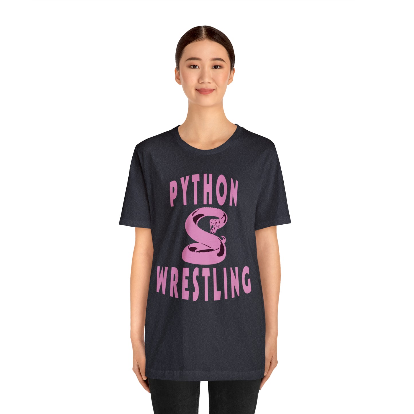 NEK Python Wrestling, Pink Logo, Unisex Jersey Short Sleeve Tee