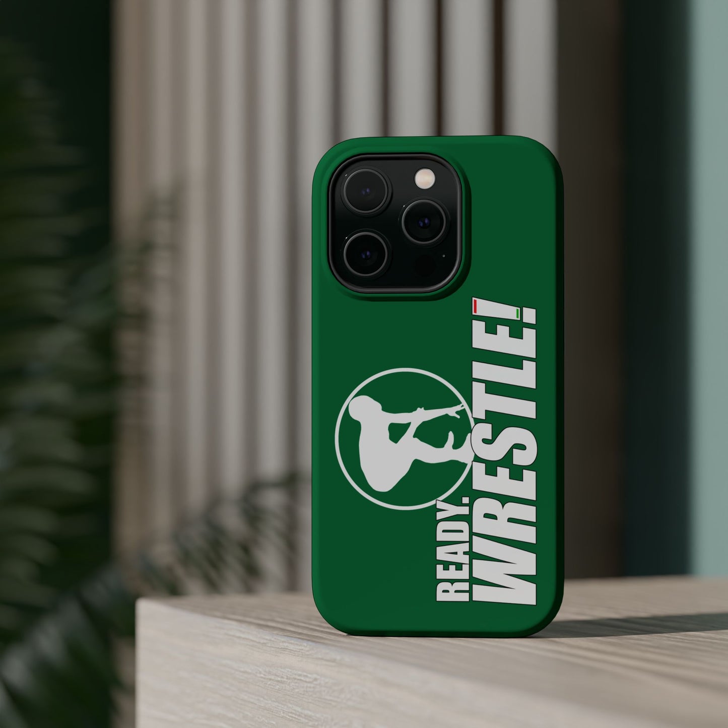 Ready. Wrestle! Green iPhone Magnetic Impact-Resistant Case