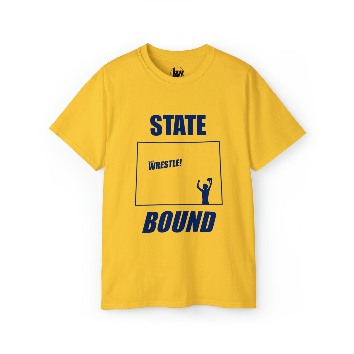 Coloroado State Bound, Unisex Ultra Cotton Tee, Blue Logo