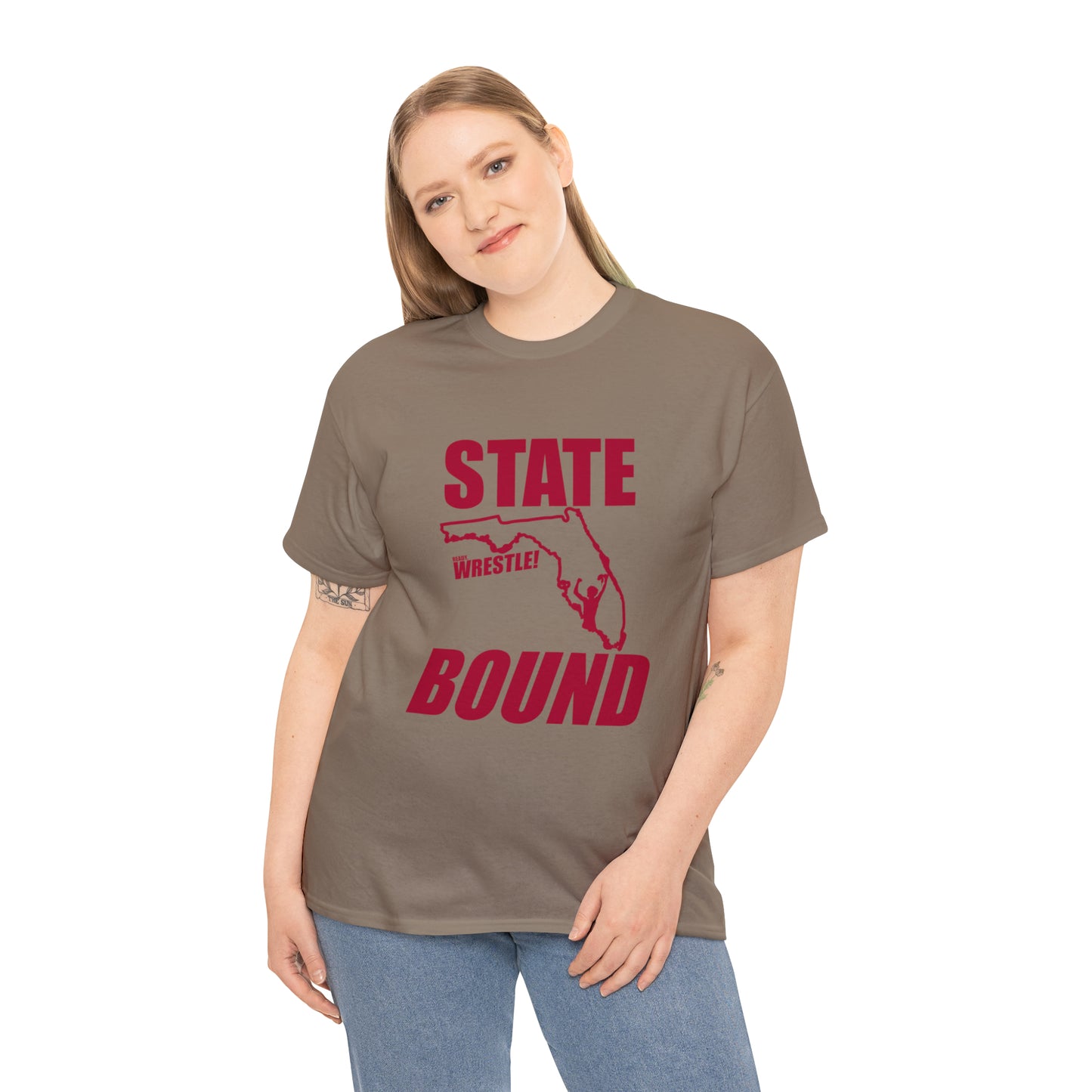 Florida State Bound, Red Logo, Unisex Heavy Cotton Tee