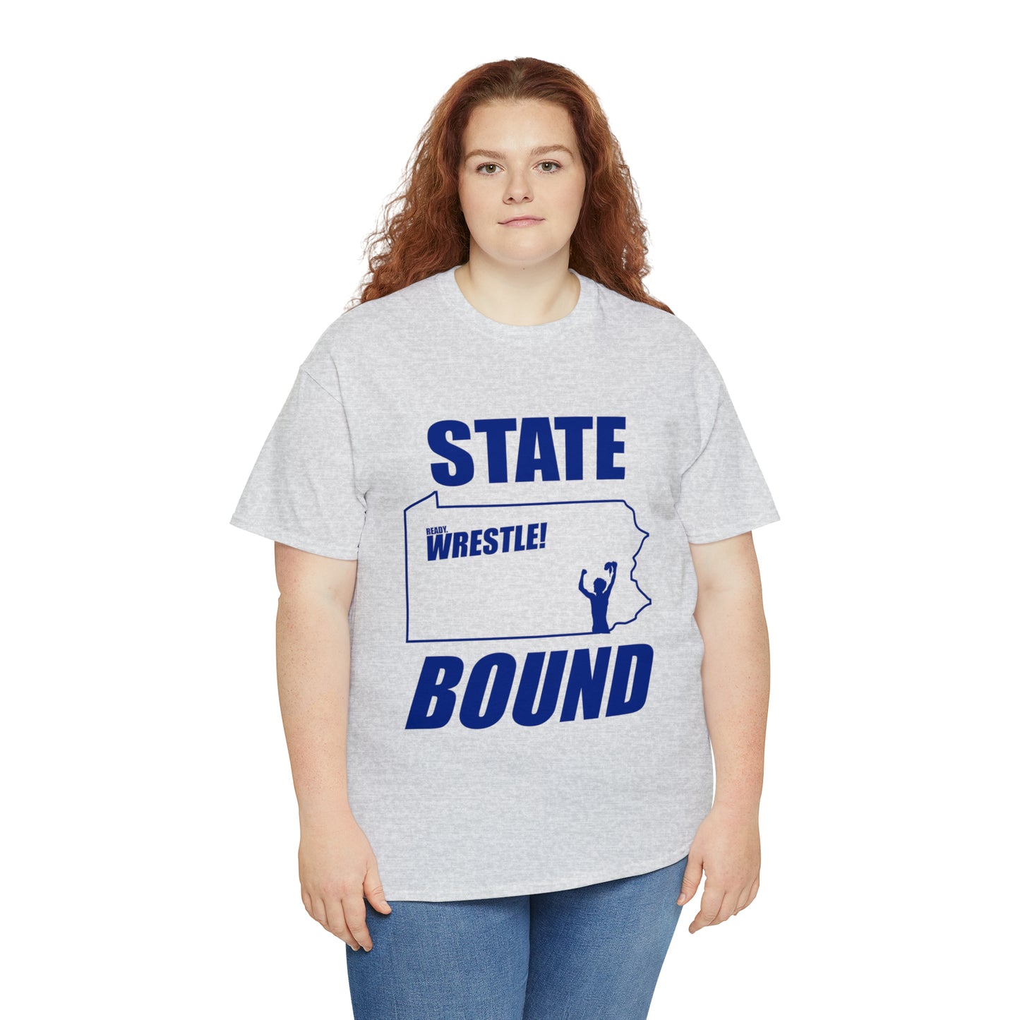 Pennsylvania State Bound, Royal Blue Logo, Unisex Heavy Cotton Tee