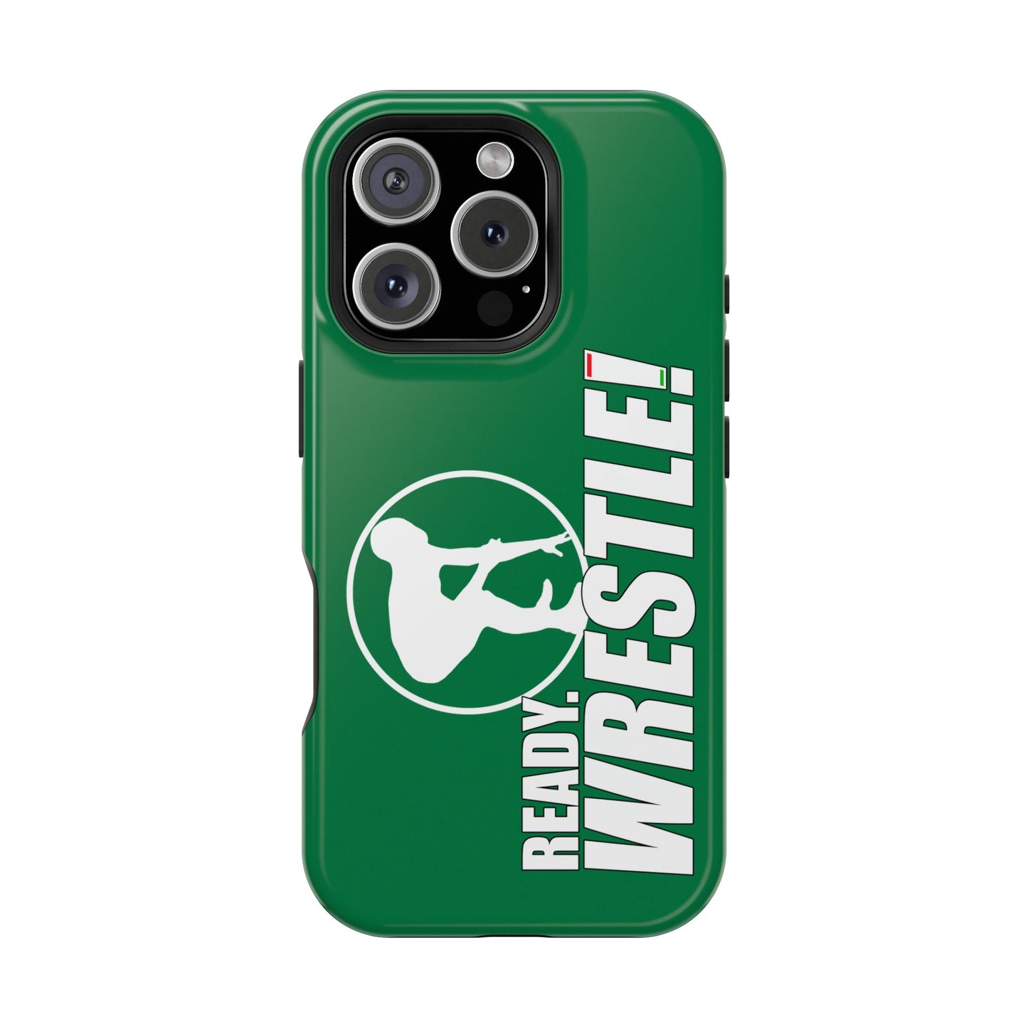 Ready. Wrestle! Green iPhone Magnetic Impact-Resistant Case