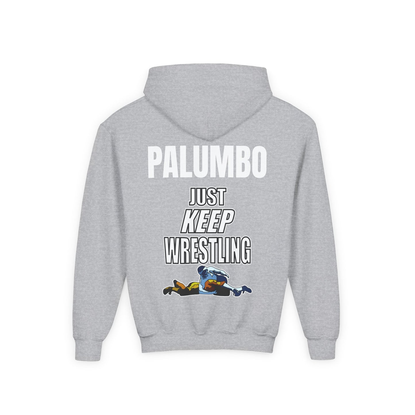 Just Keep Wrestling, Youth Heavy Blend Hooded Sweatshirt