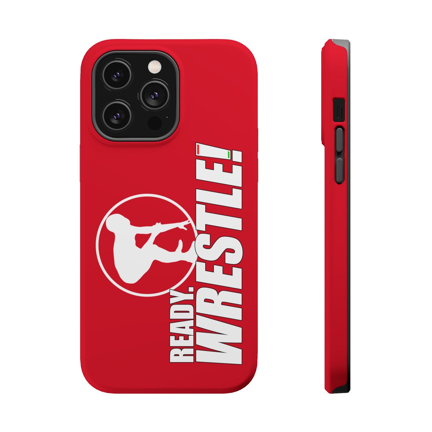 Ready. Wrestle! Red iPhone Magnetic Impact-Resistant Case