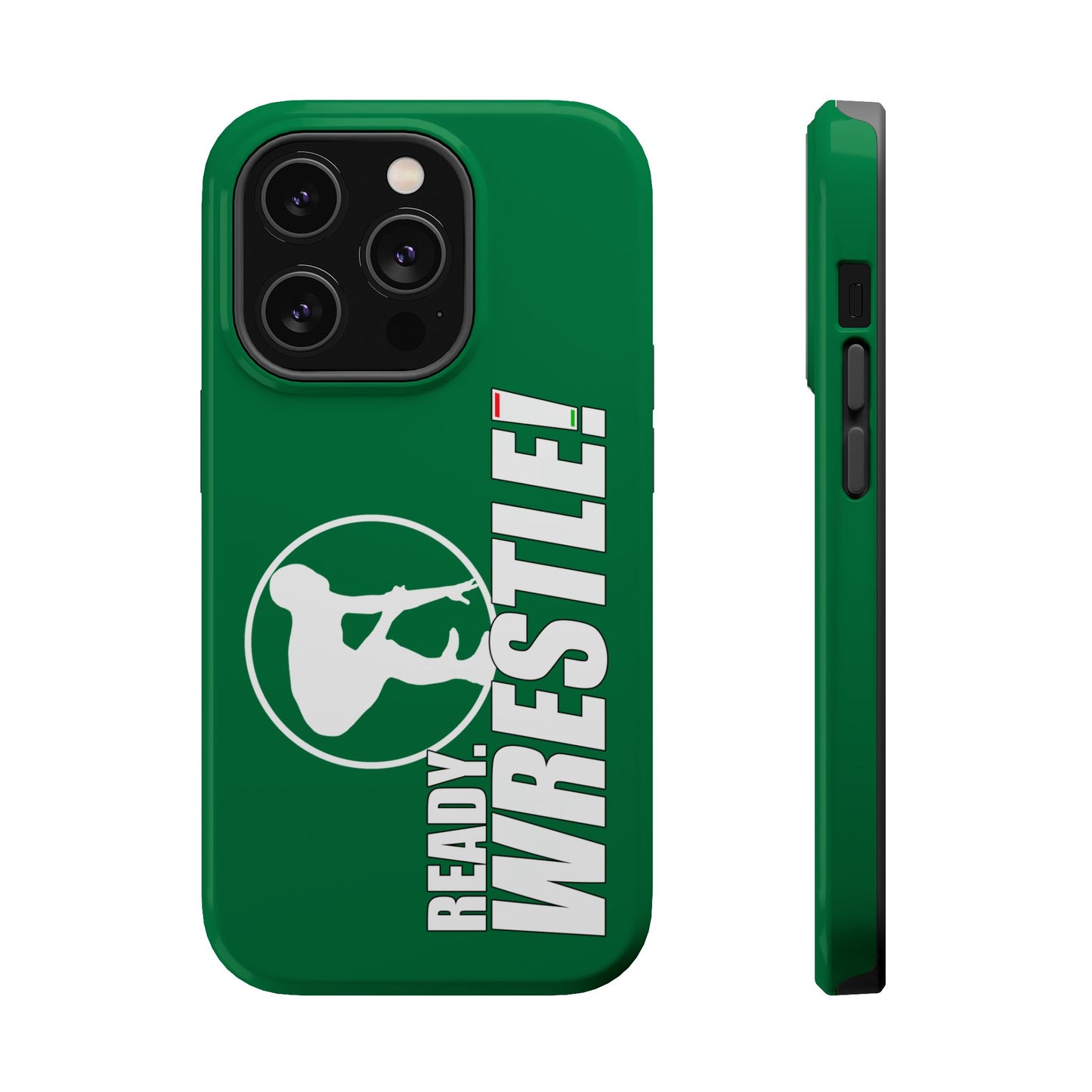 Ready. Wrestle! Green iPhone Magnetic Impact-Resistant Case