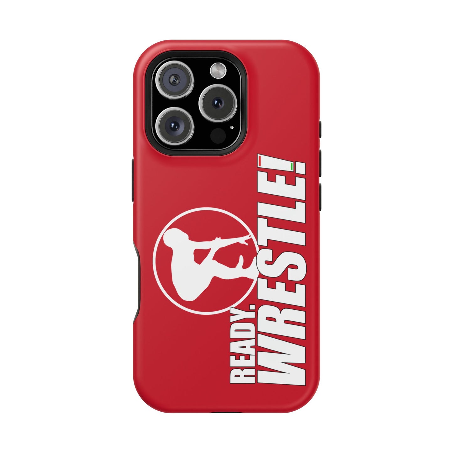 Ready. Wrestle! Red iPhone Magnetic Impact-Resistant Case
