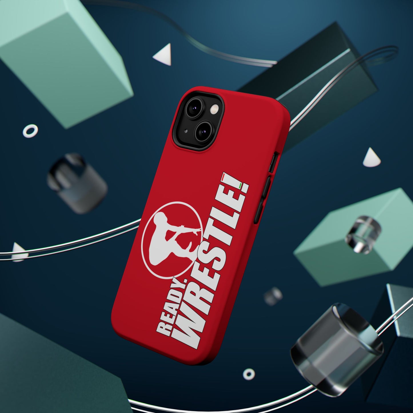 Ready. Wrestle! Red iPhone Magnetic Impact-Resistant Case