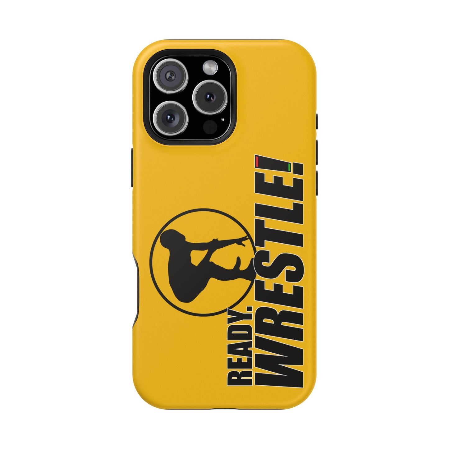 Ready. Wrestle! Yellow iPhone Magnetic Impact-Resistant Case