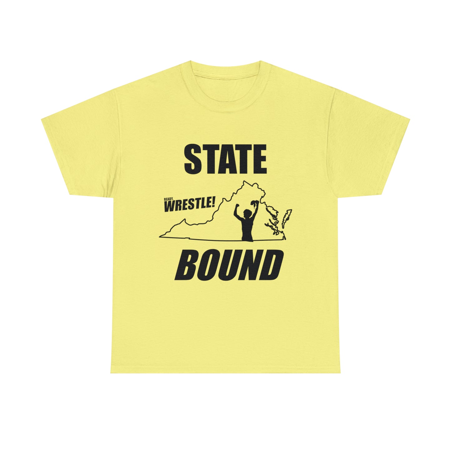 Virginia State Bound, Black Logo, Unisex Heavy Cotton Tee