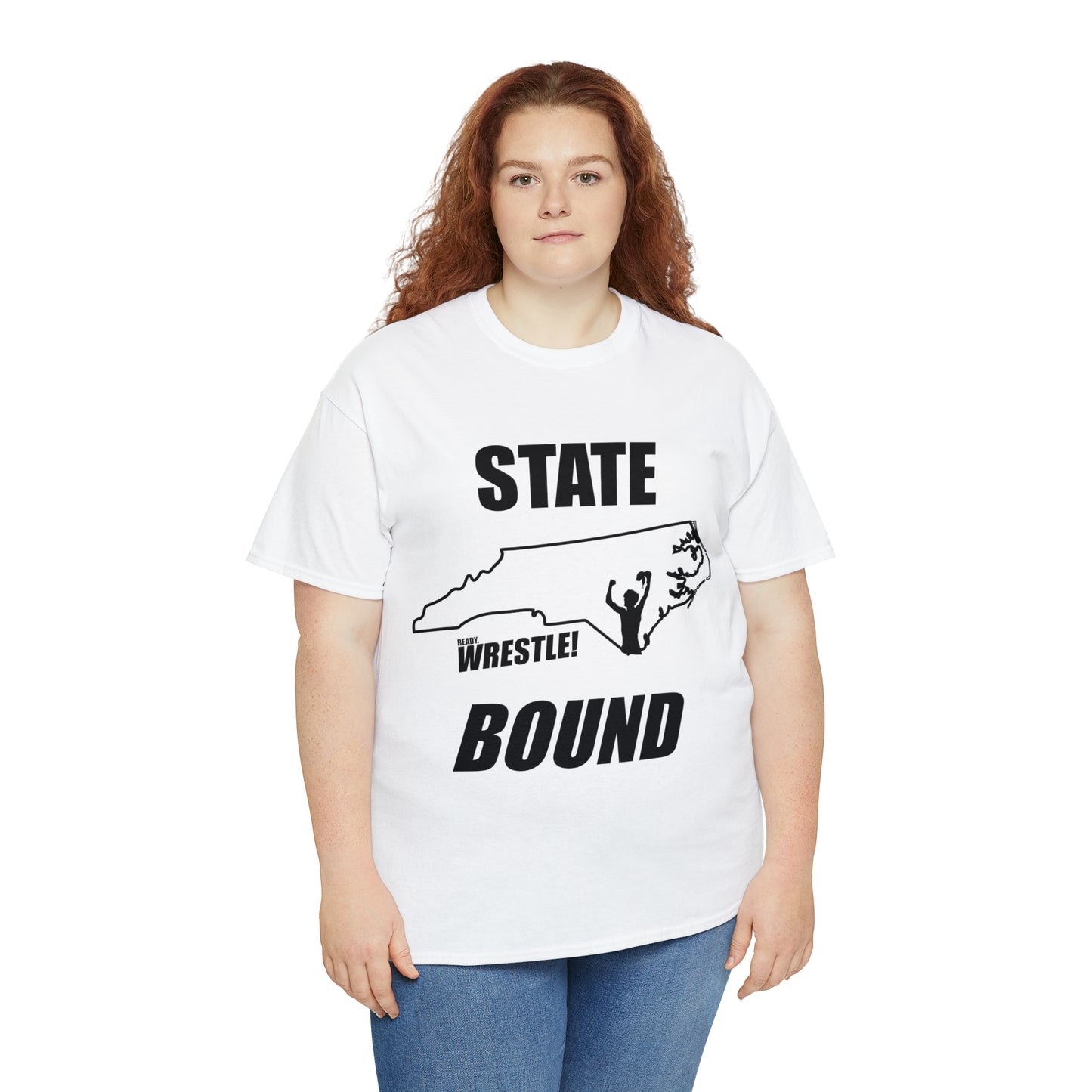 North Carolina State Bound, Black Logo, Unisex Heavy Cotton Tee