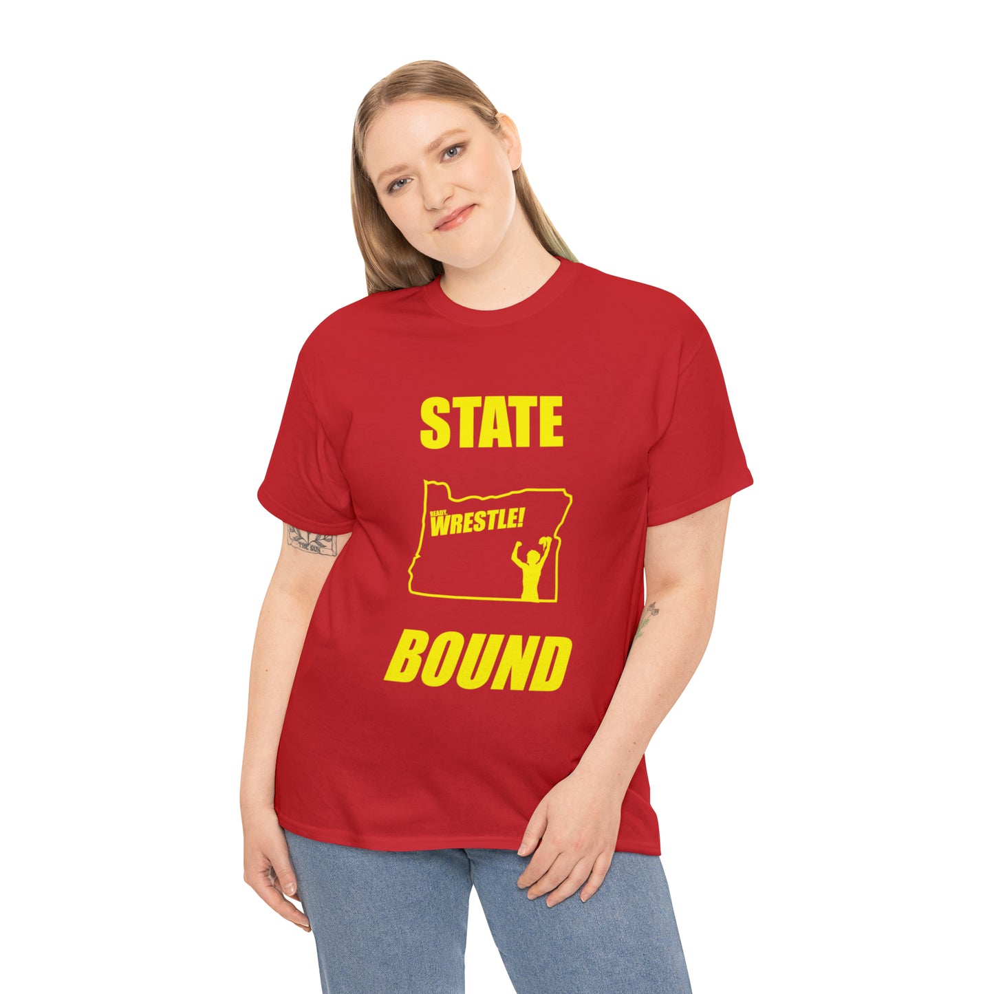 Oregon State Bound, Gold Logo, Unisex Heavy Cotton Tee