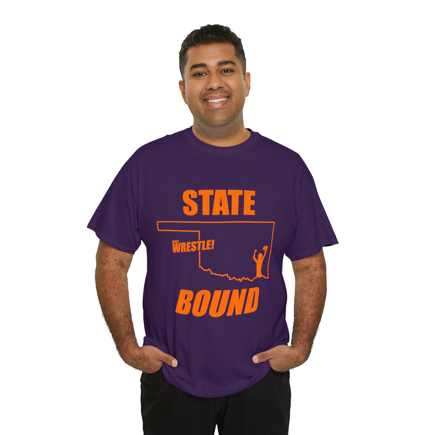 Oklahoma State Bound, Orange Logo, Unisex Heavy Cotton Tee