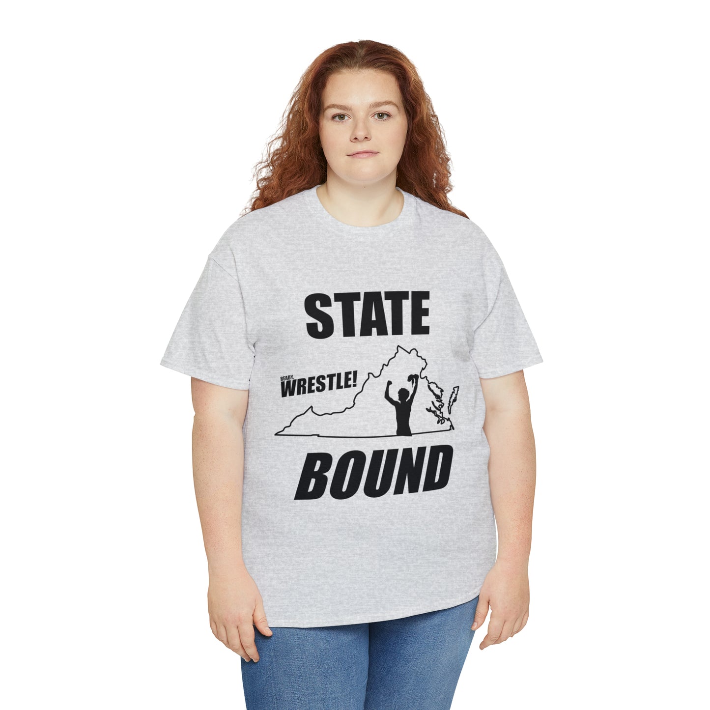 Virginia State Bound, Black Logo, Unisex Heavy Cotton Tee