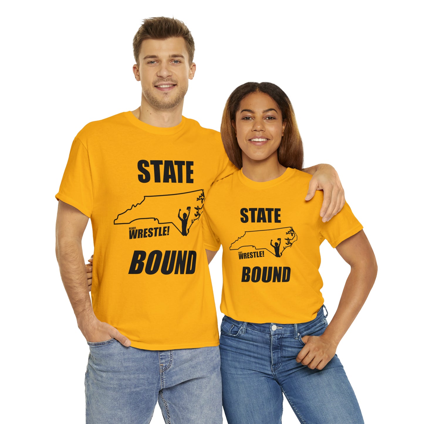 North Carolina State Bound, Black Logo, Unisex Heavy Cotton Tee