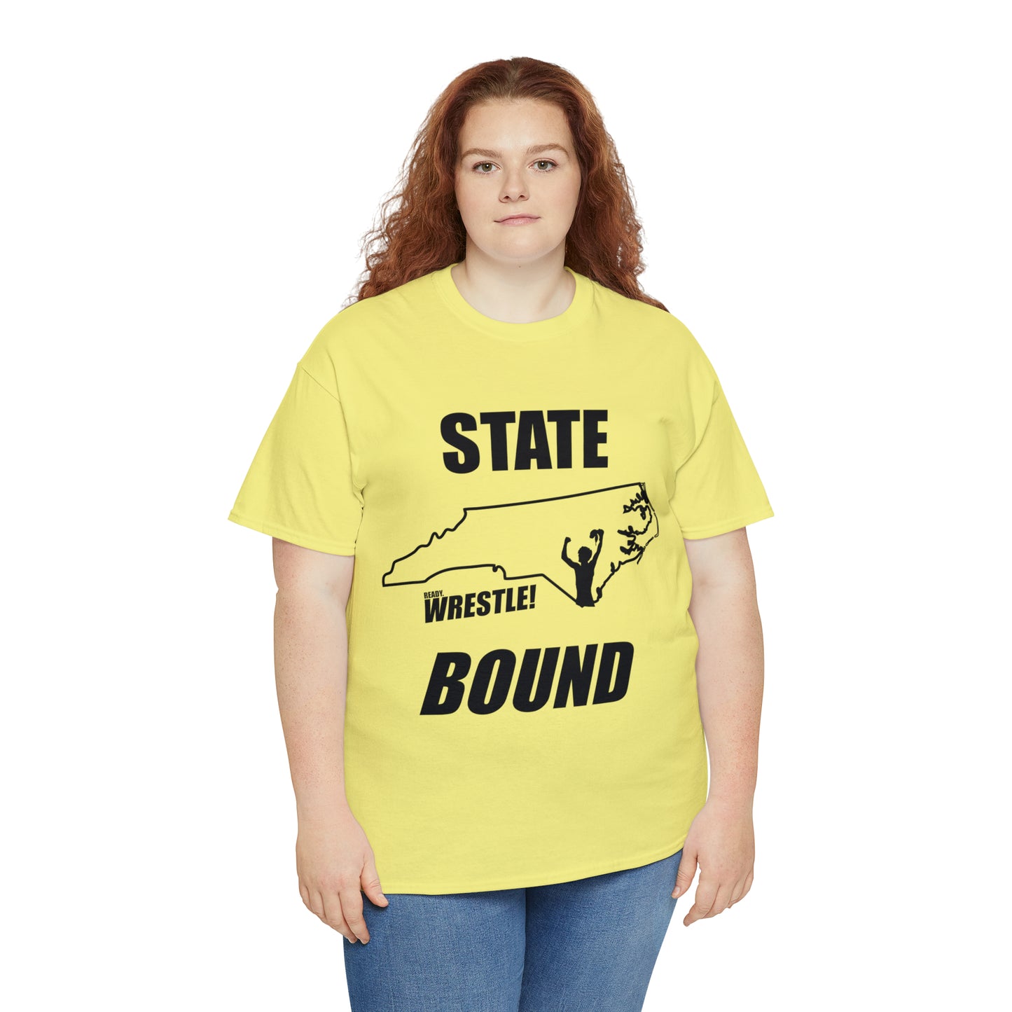 North Carolina State Bound, Black Logo, Unisex Heavy Cotton Tee