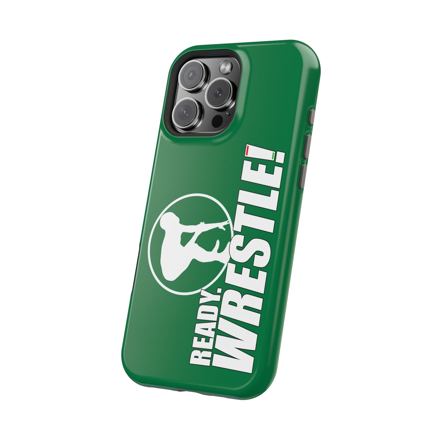 Ready. Wrestle! Green iPhone Magnetic Impact-Resistant Case