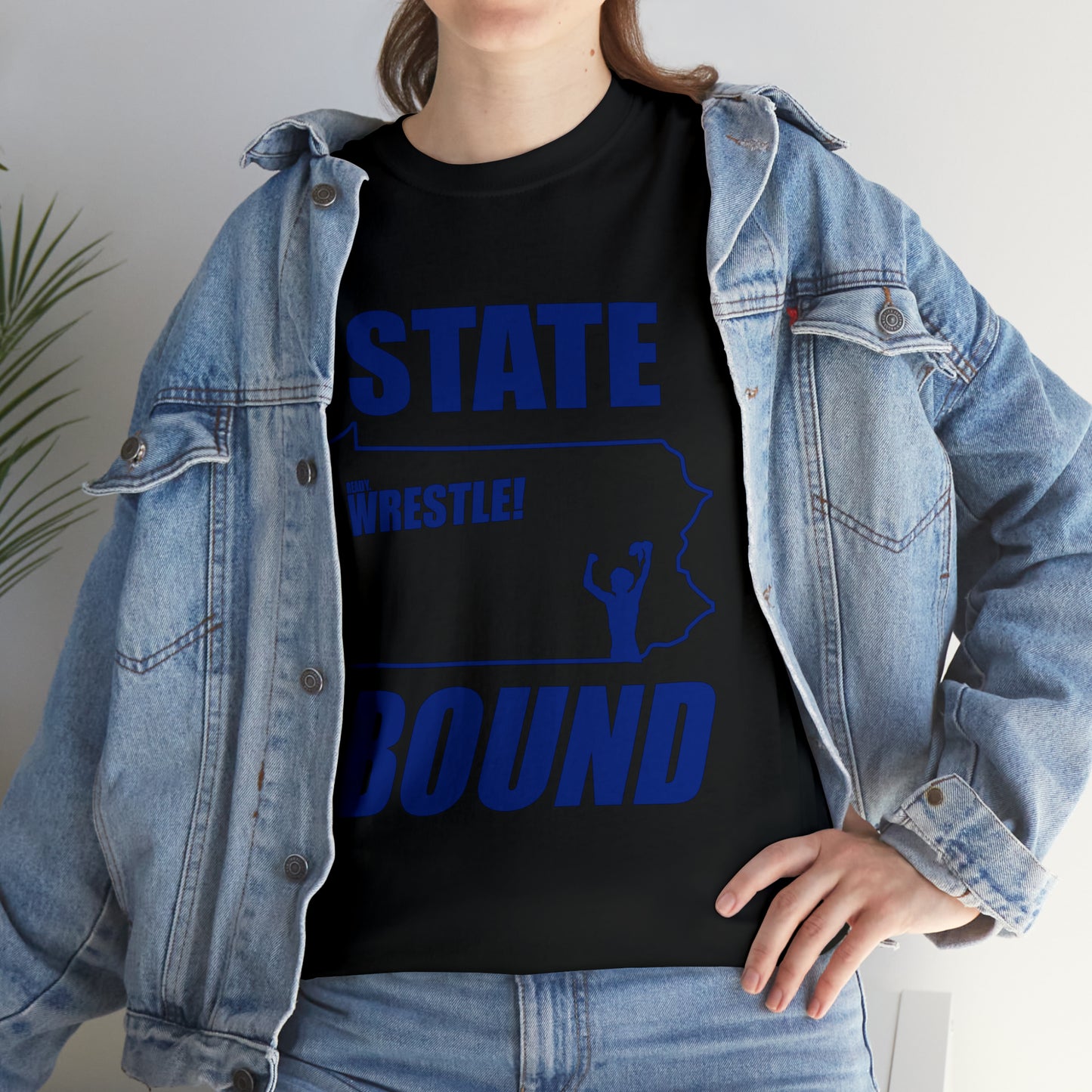 Pennsylvania State Bound, Royal Blue Logo, Unisex Heavy Cotton Tee