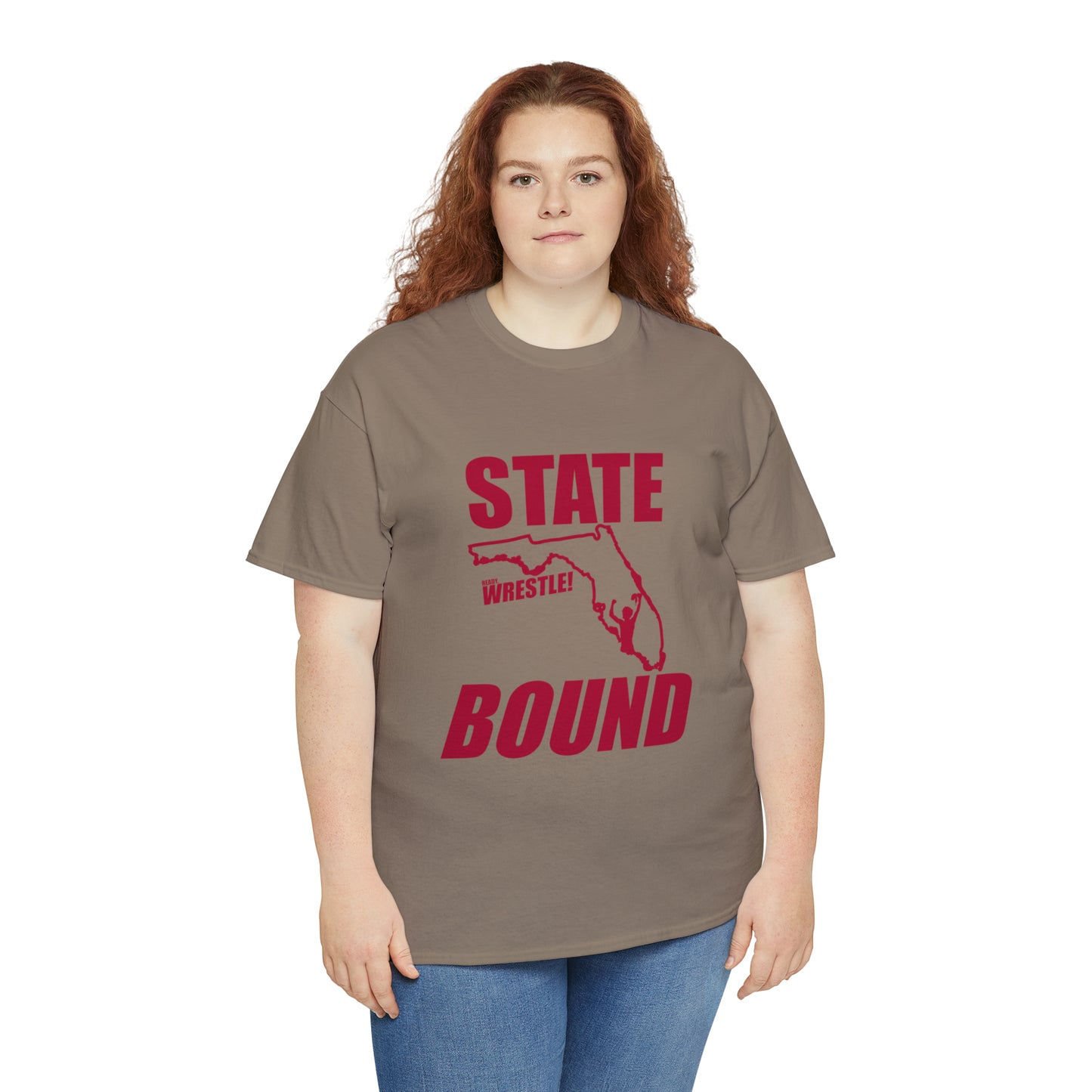 Florida State Bound, Red Logo, Unisex Heavy Cotton Tee