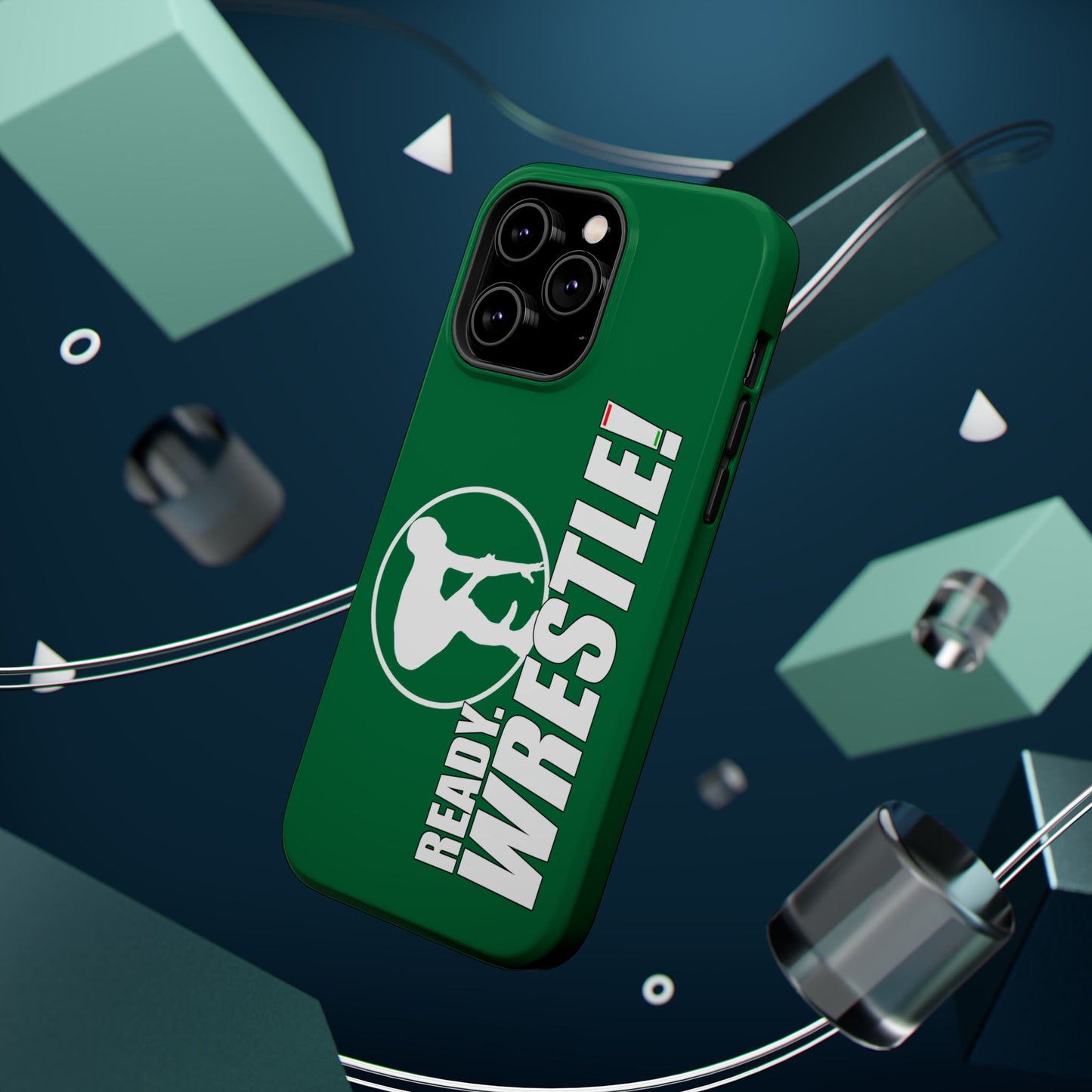 Ready. Wrestle! Green iPhone Magnetic Impact-Resistant Case