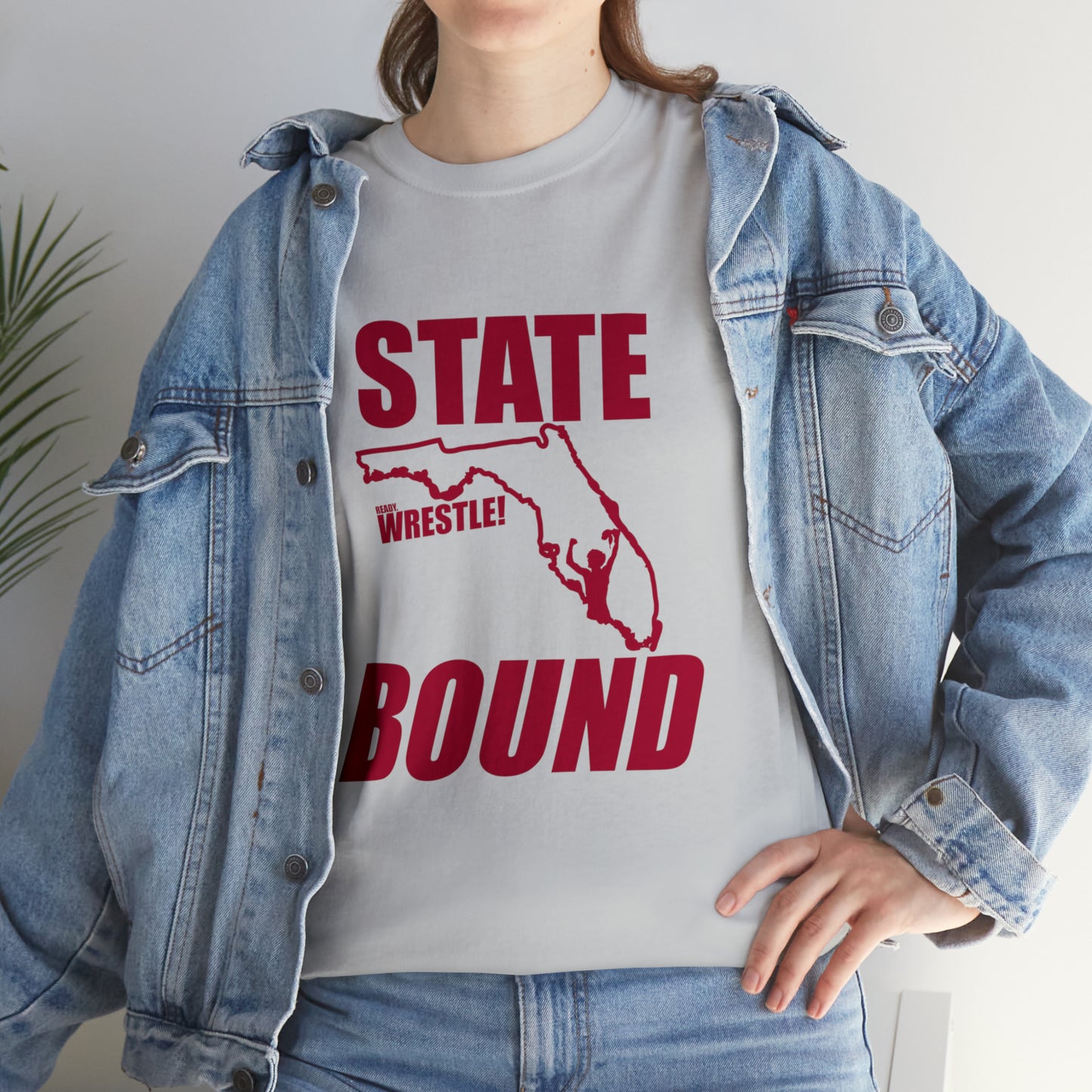 Florida State Bound, Red Logo, Unisex Heavy Cotton Tee