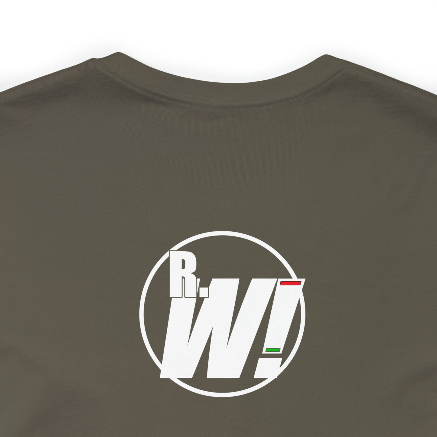 Ready. Wrestle! Gold Logo with Green, Unisex Jersey Short Sleeve Tee