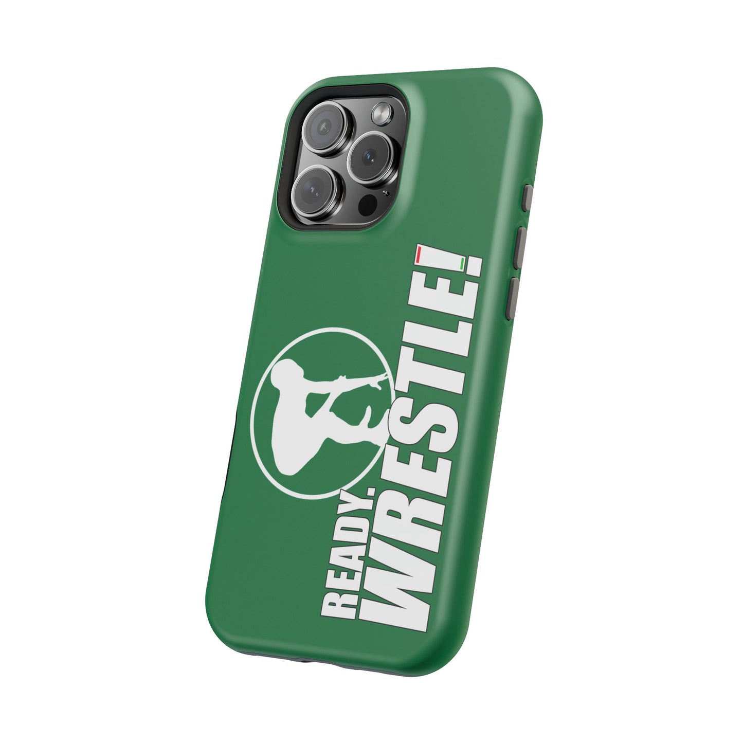 Ready. Wrestle! Green iPhone Magnetic Impact-Resistant Case