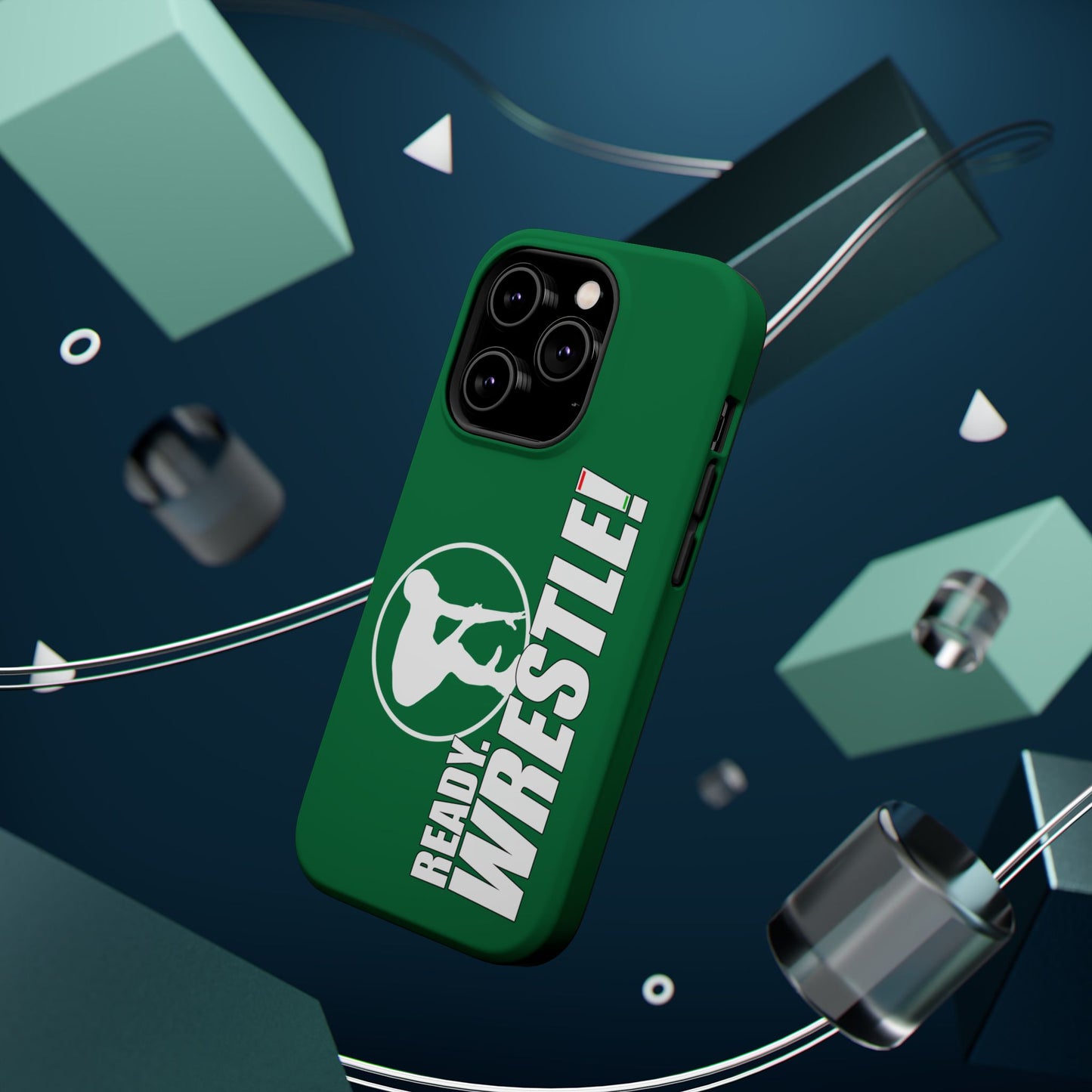 Ready. Wrestle! Green iPhone Magnetic Impact-Resistant Case