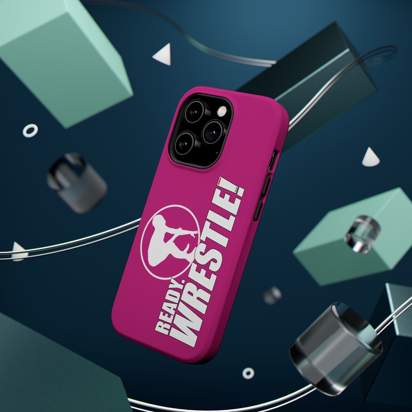 Ready. Wrestle! Pink iPhone Magnetic Impact-Resistant Case